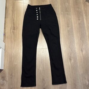 Front zipper jeans
